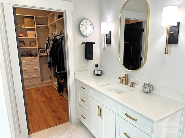4282 Brandy Creek Ct, Clover, SC 29710 - bathroom featuring vanity and a walk in closet