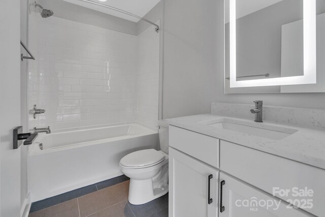 1933 W Trade St, Charlotte, NC 28216 - bathroom with vanity,  shower combination, and tile patterned flooring