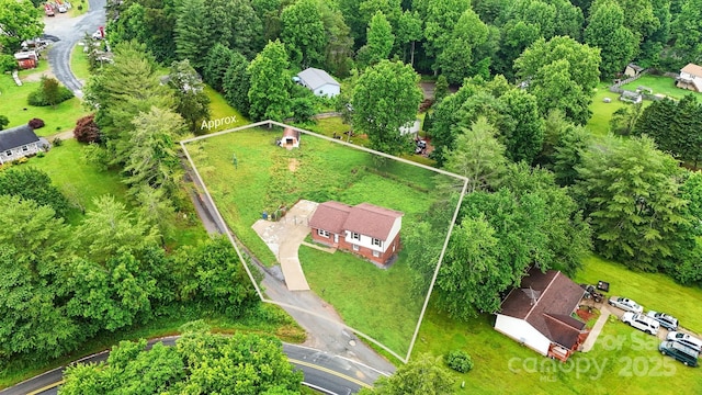 3404 Sheely Rd, Lenoir, NC 28645 - aerial view of property and surrounding area with property boundaries highlighted