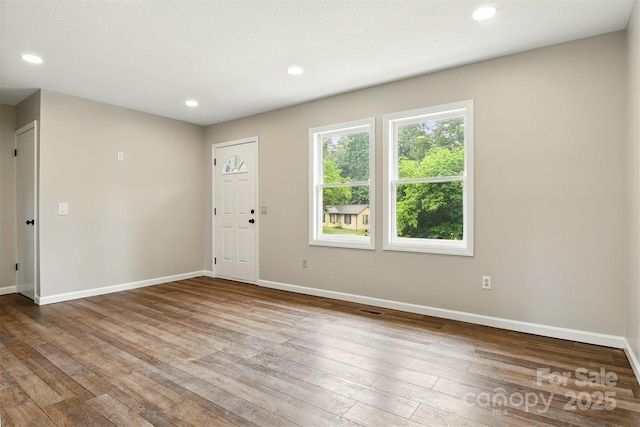 3404 Sheely Rd, Lenoir, NC 28645 - foyer featuring wood-type flooring and recessed lighting