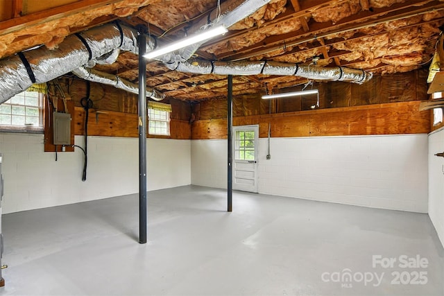 3404 Sheely Rd, Lenoir, NC 28645 - basement with electric panel and concrete block wall