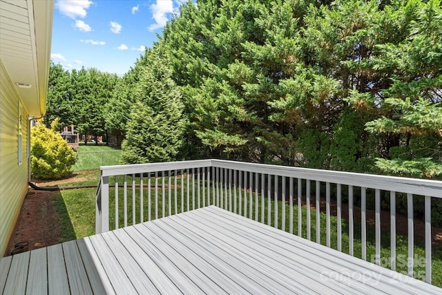1011 Atherstone St NW, Conover, NC 28613 - wooden terrace with a yard