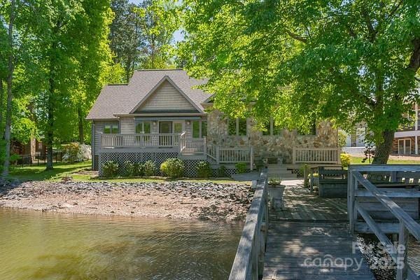 639 Panther Point Trl, Richfield, NC 28137 - dock with a deck with water view