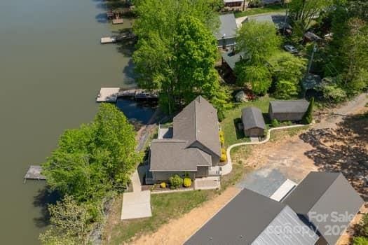 639 Panther Point Trl, Richfield, NC 28137 - aerial view of a large body of water