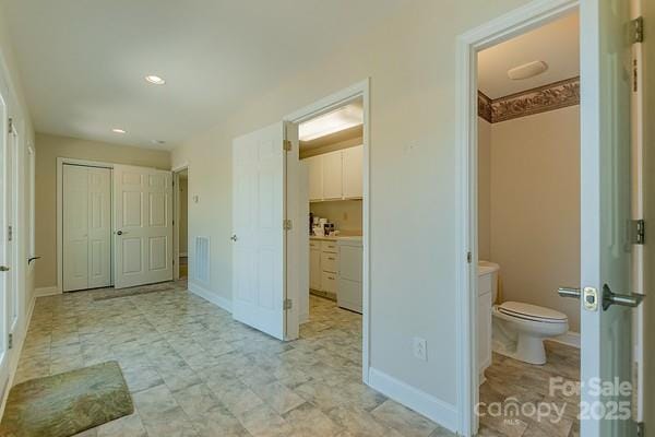 639 Panther Point Trl, Richfield, NC 28137 - unfurnished bedroom featuring ensuite bathroom, a closet, and recessed lighting