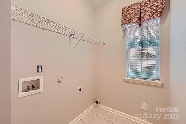 1220 Elrond Dr NW, Charlotte, NC 28269 - washroom with hookup for a washing machine, electric dryer hookup, plenty of natural light, and tile patterned floors