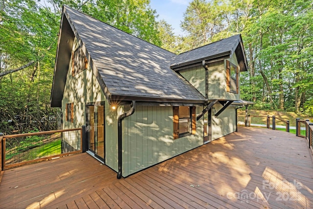327 Flat Ridge Dr, Lake Toxaway, NC 28774 - view of wooden deck