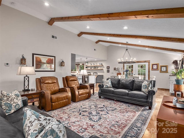 505 Scenic Cir, Waynesville, NC 28786 - living area featuring a chandelier and recessed lighting