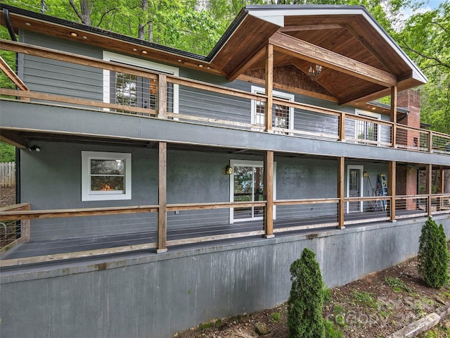 505 Scenic Cir, Waynesville, NC 28786 - view of side of property featuring a balcony and stucco siding