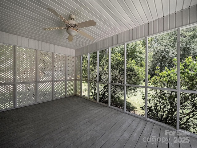 179 Delwood Ct, Mount Gilead, NC 27371 - unfurnished sunroom featuring ceiling fan