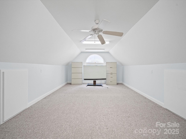 179 Delwood Ct, Mount Gilead, NC 27371 - bonus room with carpet flooring, lofted ceiling, and a ceiling fan