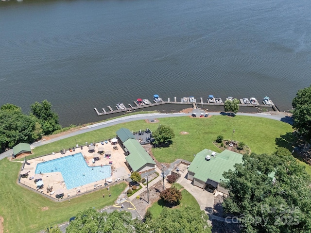 179 Delwood Ct, Mount Gilead, NC 27371 - view of property location with a pool and a large body of water