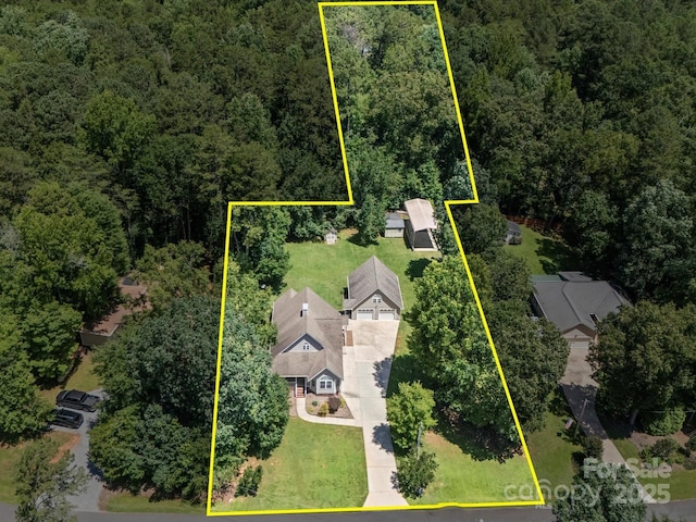 179 Delwood Ct, Mount Gilead, NC 27371 - aerial view of property's location with a forest and property parcel outlined