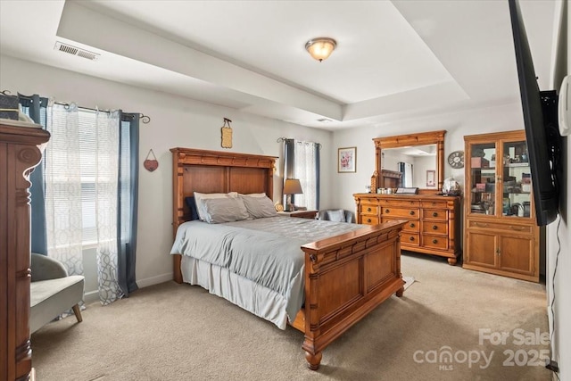 9511 Turning Wheel Dr, Charlotte, NC 28214 - bedroom featuring light colored carpet and a raised ceiling