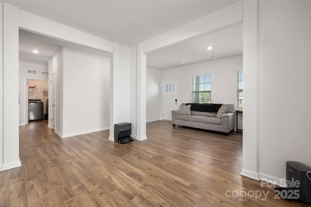 9529 Cotswood Pl, Gastonia, NC 28056 - living room featuring wood finished floors and recessed lighting