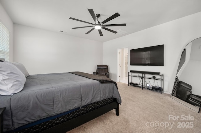 9529 Cotswood Pl, Gastonia, NC 28056 - carpeted bedroom with a ceiling fan