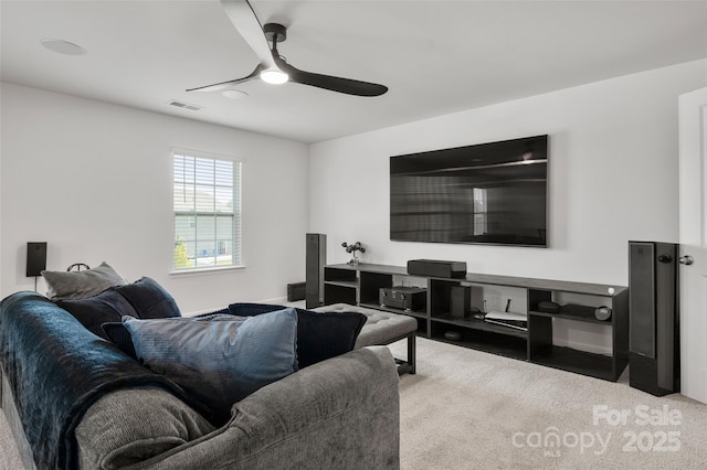 9529 Cotswood Pl, Gastonia, NC 28056 - carpeted living room featuring a ceiling fan