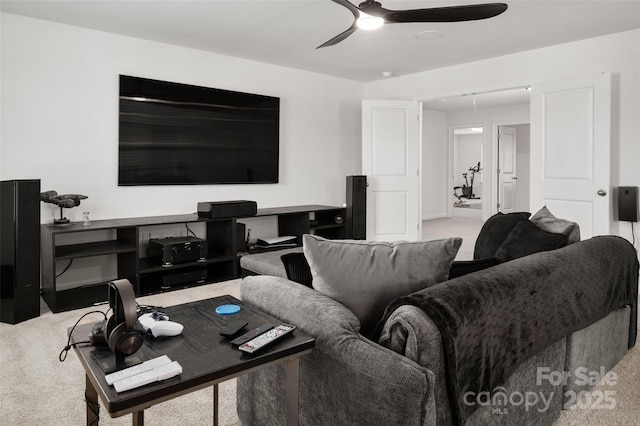 9529 Cotswood Pl, Gastonia, NC 28056 - living area with carpet floors and ceiling fan