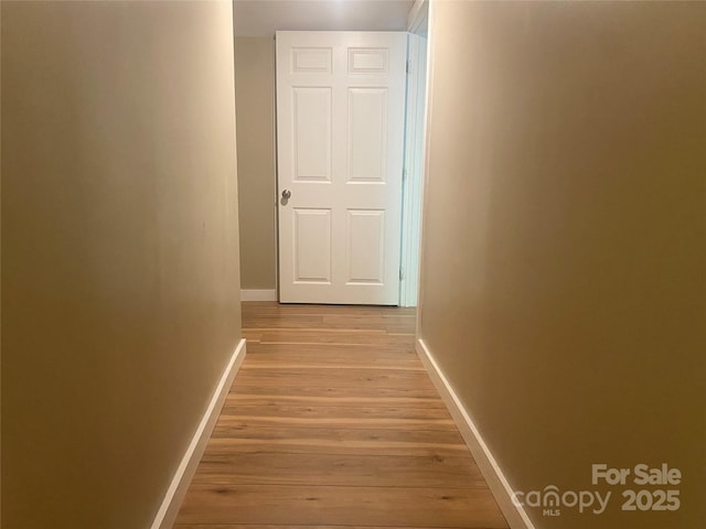 103 Hickory Hills Dr, Morganton, NC 28655 - hallway with baseboards and light wood finished floors