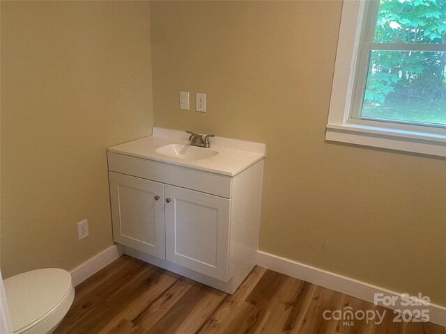 103 Hickory Hills Dr, Morganton, NC 28655 - half bathroom with wood finished floors and vanity