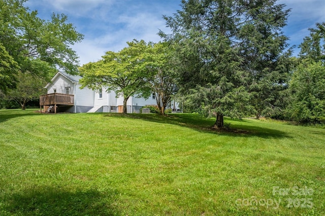 110 Camelot Dr, Granite Falls, NC 28630 - view of grassy yard with a deck