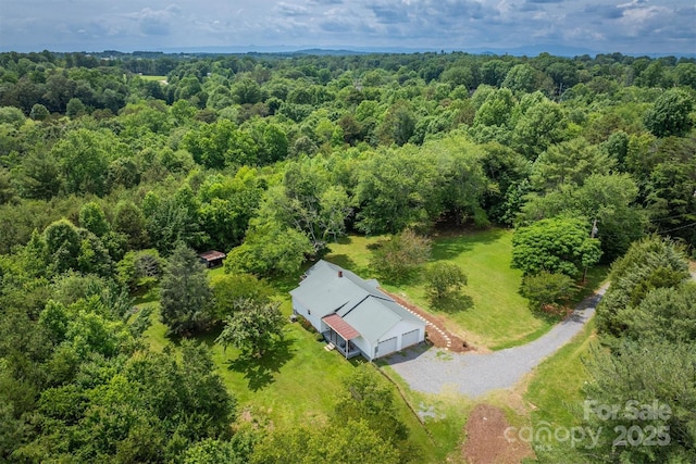 110 Camelot Dr, Granite Falls, NC 28630 - view from above of property featuring a heavily wooded area