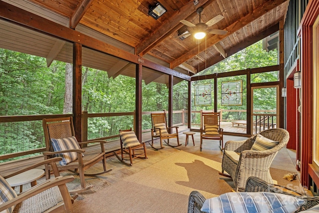 574 Locust Grove Dr, Waynesville, NC 28785 - sunroom featuring ceiling fan