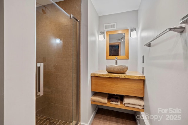574 Locust Grove Dr, Waynesville, NC 28785 - full bathroom with a shower stall and vanity