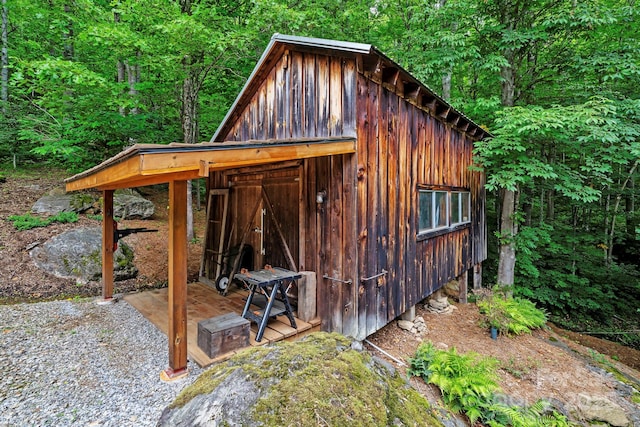 574 Locust Grove Dr, Waynesville, NC 28785 - view of outdoor structure with a view of trees