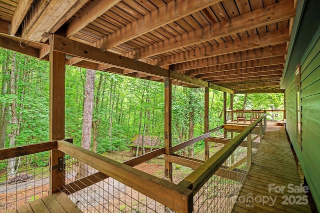 574 Locust Grove Dr, Waynesville, NC 28785 - deck with a forest view