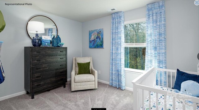 233 Paige Rd, Kings Mountain, NC 28086 - carpeted bedroom featuring baseboards and a nursery area