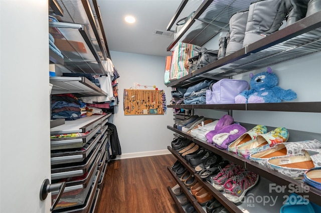 3041 Shallowood Ln, Charlotte, NC 28277 - walk in closet with wood finished floors