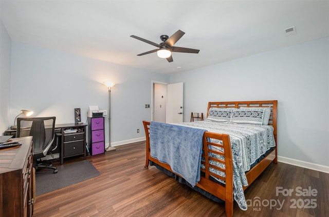 3041 Shallowood Ln, Charlotte, NC 28277 - bedroom featuring wood finished floors, an office area, and ceiling fan