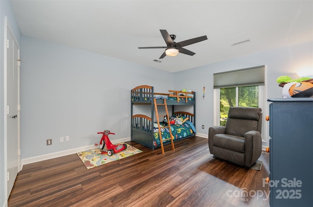 3041 Shallowood Ln, Charlotte, NC 28277 - bedroom with wood finished floors and ceiling fan