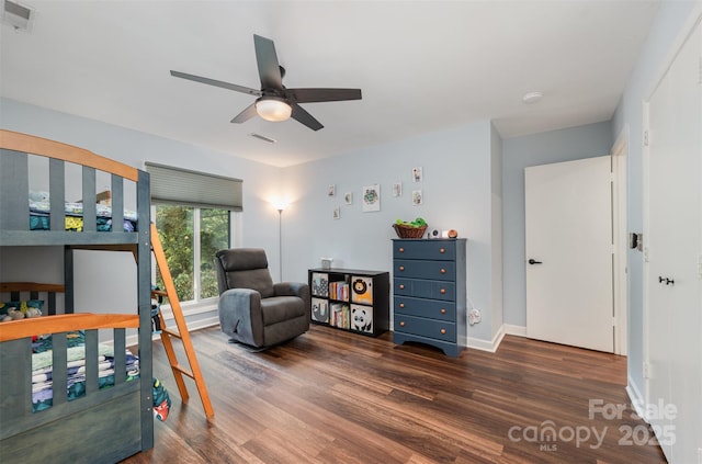 3041 Shallowood Ln, Charlotte, NC 28277 - bedroom featuring wood finished floors and a ceiling fan