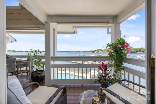 17931 Kings Point Dr Unit E, Cornelius, NC 28031 - balcony with a water view