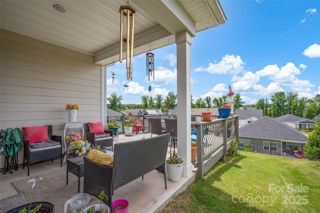 2473 Riparian Way, Denver, NC 28037 - view of patio featuring outdoor lounge area and a residential view