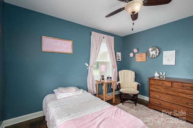 4441 Jim Wise Rd, Lincolnton, NC 28092 - bedroom with wood finished floors and a ceiling fan