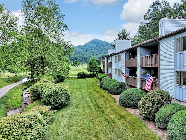 87 Willow Rd Unit D-4, Waynesville, NC 28786 - view of green lawn featuring a mountain view