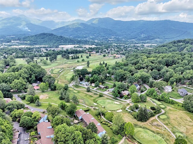 87 Willow Rd Unit D-4, Waynesville, NC 28786 - drone / aerial view of mountains and a golf club