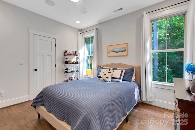 2122 Goose Creek Farm Ln, Indian Trail, NC 28079 - bedroom with wood finished floors and ceiling fan
