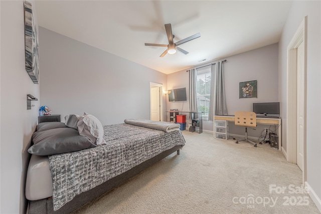 1178 Arges River Dr, Fort Mill, SC 29715 - bedroom featuring a desk, carpet, and a ceiling fan