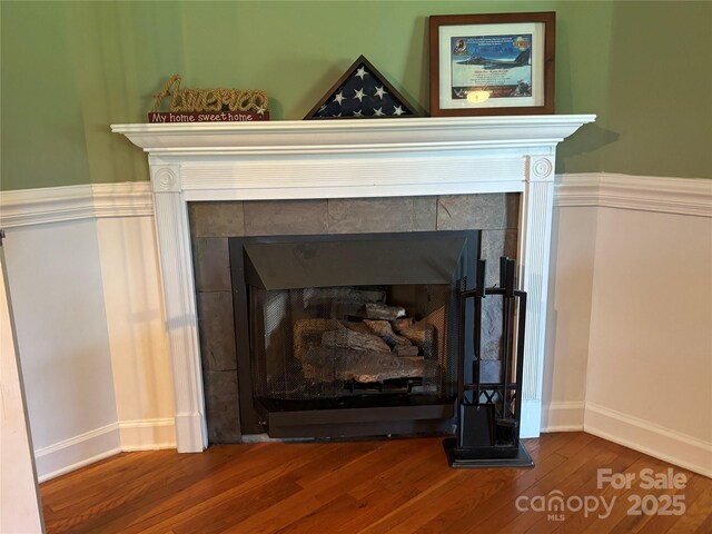 8122 Hutchison Ln, Vale, NC 28168 - detailed view of a fireplace and wood finished floors