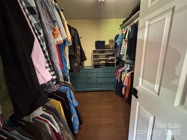 8122 Hutchison Ln, Vale, NC 28168 - spacious closet featuring dark wood finished floors