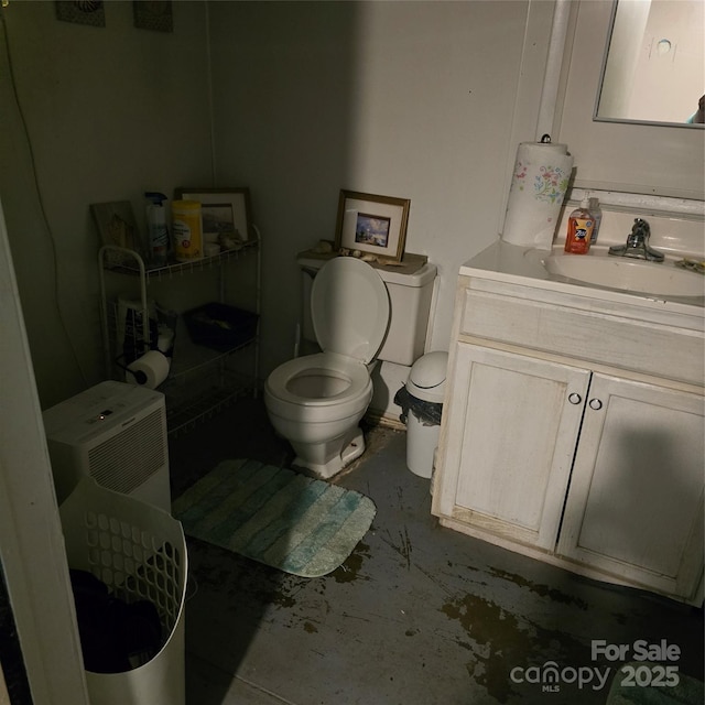 127 Hibriten Mountain Rd, Lenoir, NC 28645 - bathroom with vanity and unfinished concrete floors