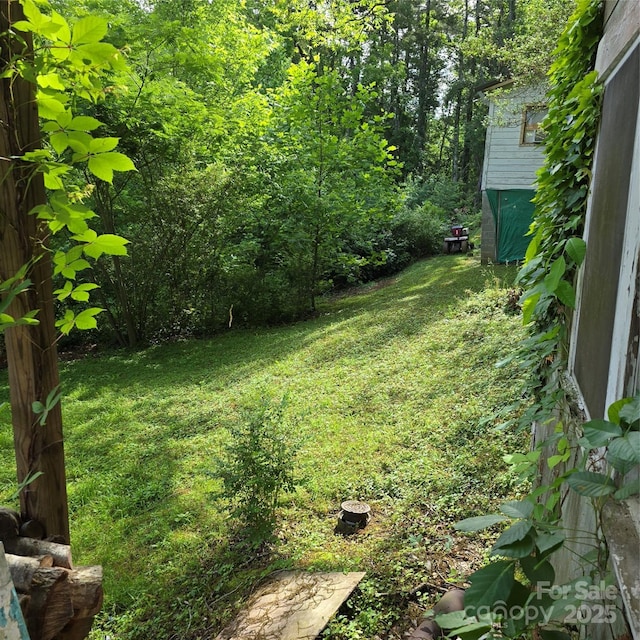 127 Hibriten Mountain Rd, Lenoir, NC 28645 - view of grassy yard with a view of trees