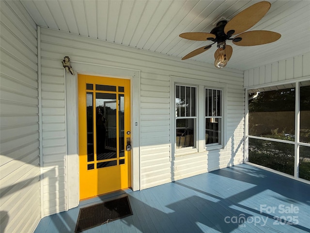 5188 Dysartsville Rd, Morganton, NC 28655 - doorway to property featuring ceiling fan