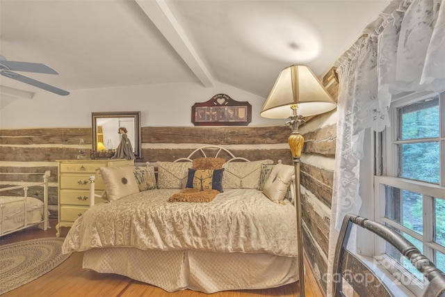 189 Woodstock Dr, West Jefferson, NC 28694 - bedroom featuring wood finished floors and wood walls