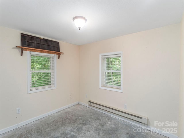 1131 Laurel Branch Rd, Waynesville, NC 28785 - spare room with a baseboard heating unit and concrete floors
