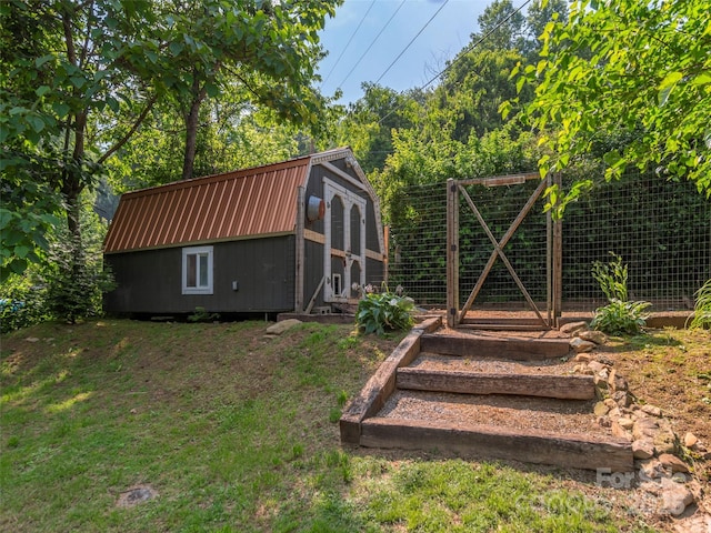 1131 Laurel Branch Rd, Waynesville, NC 28785 - view of grassy yard with an outbuilding